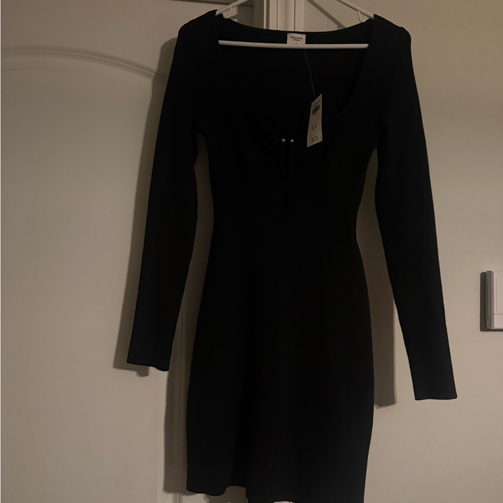 Abercrombie & Fitch Black Long Sleeve Dress